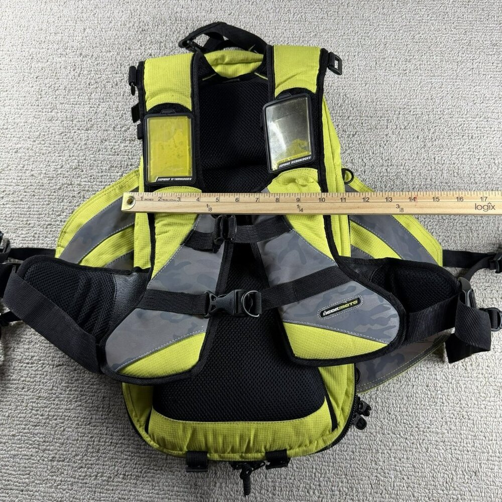 Icon Moto Squad II Mil Spec Padded Motorcycle Backpack Green Black - Picture 4 of 8